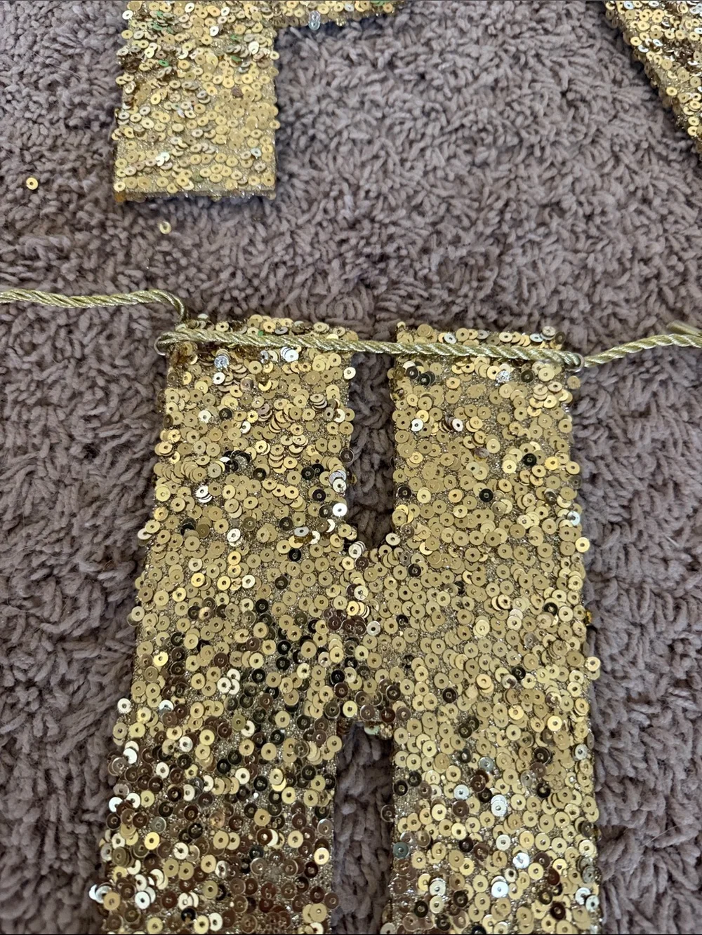 Pottery Barn Kids gold glitter
